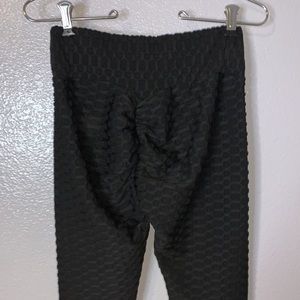 Black better butt lifting athletic spandex leggings